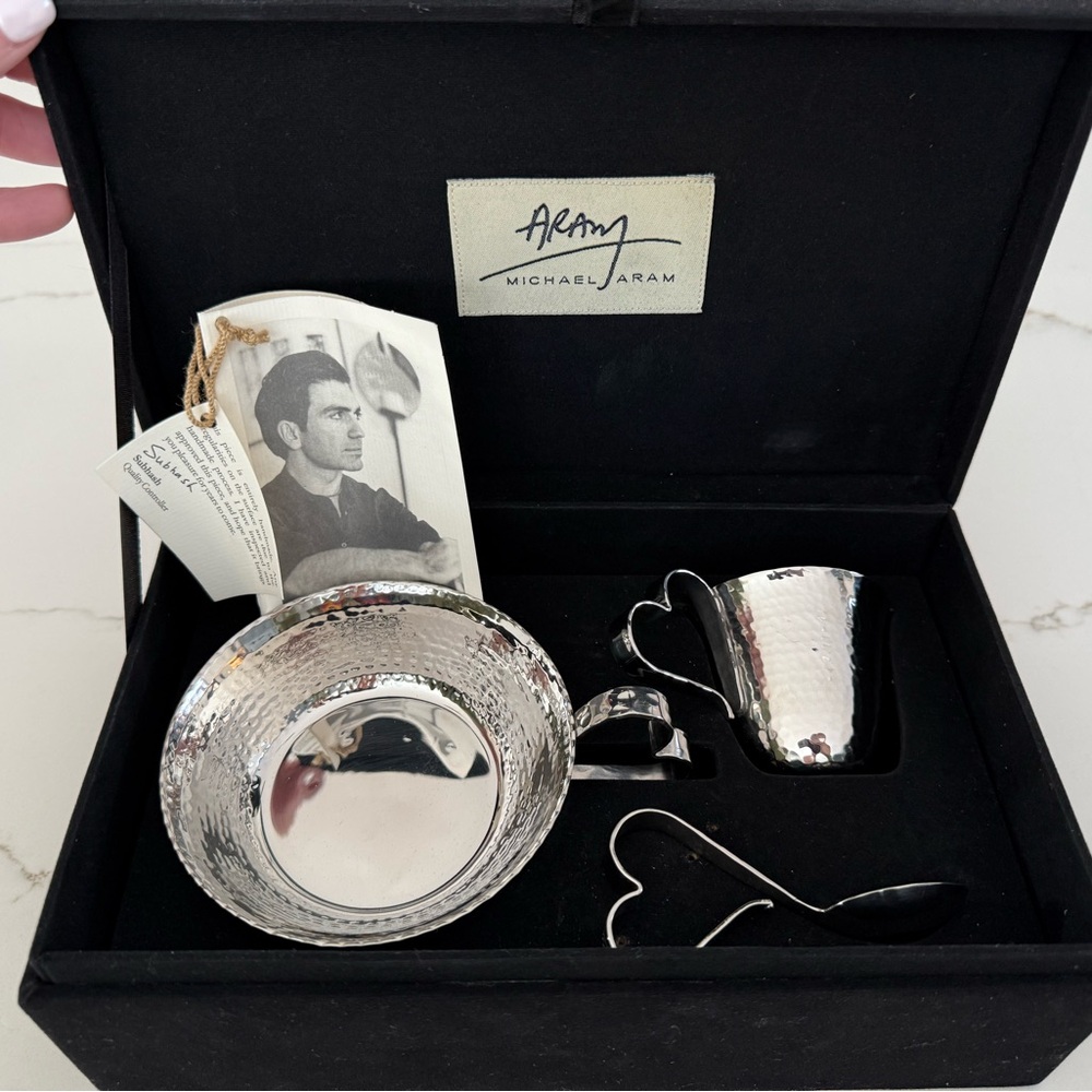 Michael Aram Flights of Fancy Heart Baby Gift Set of 3 NWOT